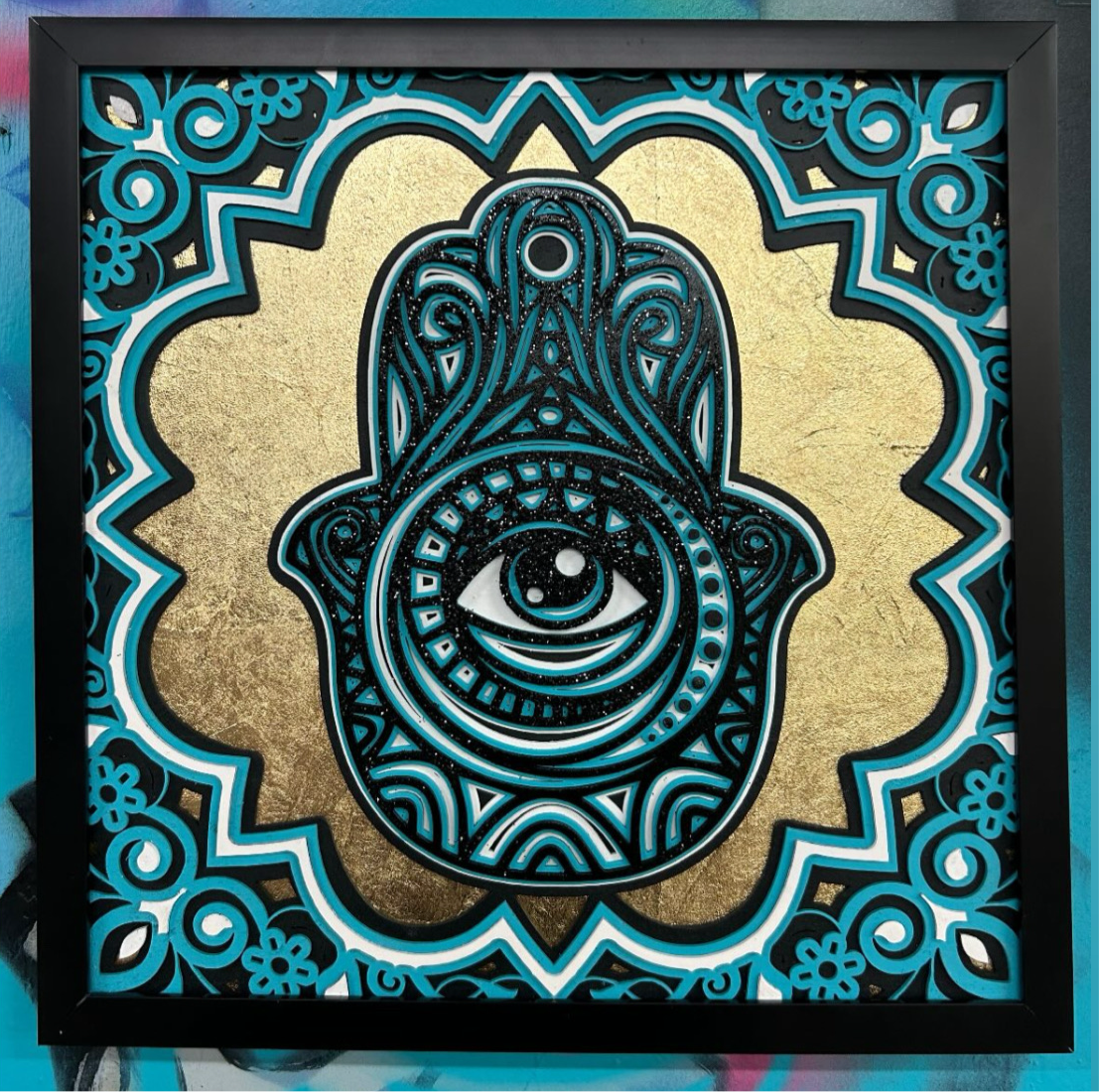 Hamsa (layered cutouts)